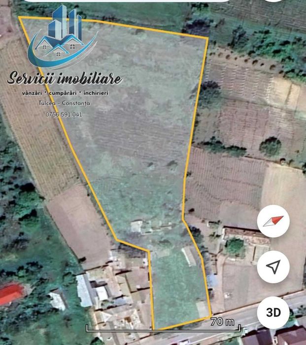 Teren intravilan (8,5 Euro/mp) Sat Visterna, jud. Tulcea 5.800 mp