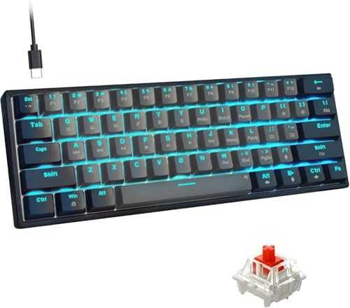 Механична клавиатура Snpurdiri 60 Percent Machanical Keyboard Red Switches