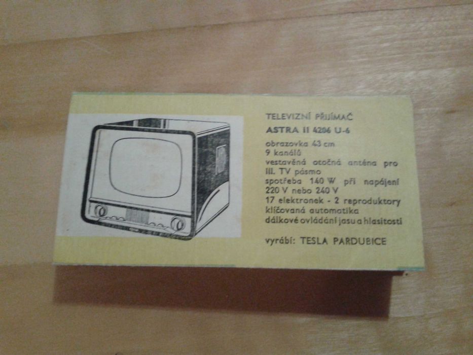 TESLA Стара брошура(реклама) от 50-те години.