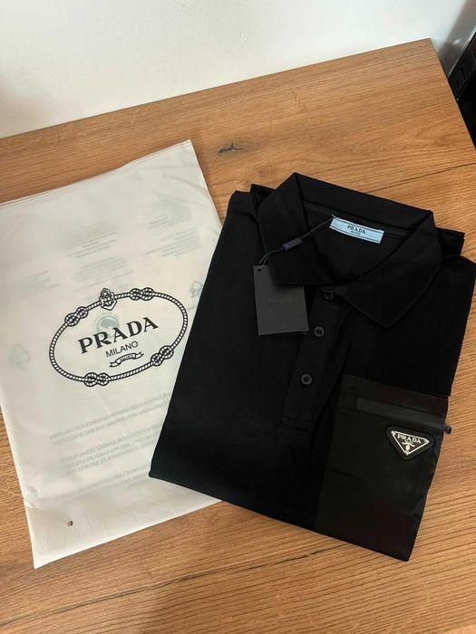 Tricou polo Prada negru marimea M