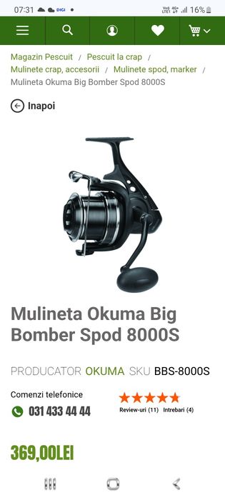 Vanzare Mulinete Okuma