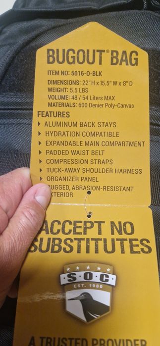 Vand rucsac nou  SOC