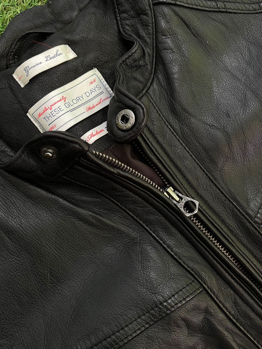Мъжко яке от естествена кожа : These Glory Days Riki Leather Jacket M