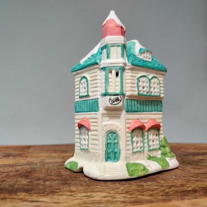 Set 5 casute ceramice 'Classic Village', decoratiune Craciun, diorama