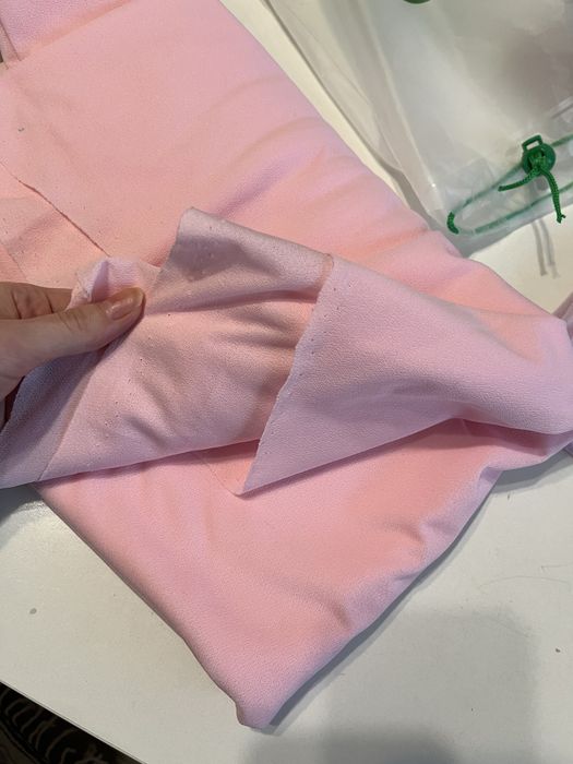 Ткань недорого розовая полупрозрачная