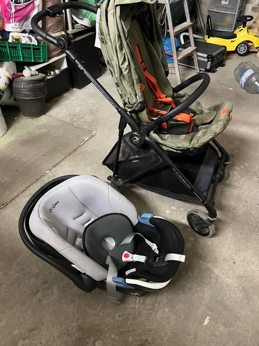 Детска количка cybex milio и стол за кола cybex