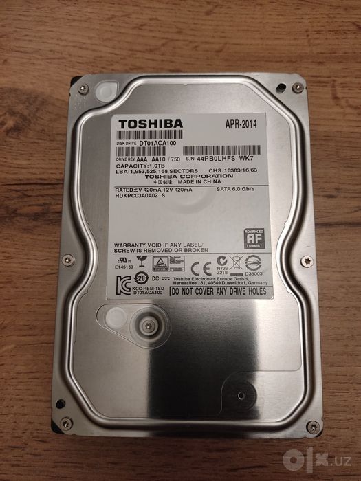 Жёсткие диски SATA 2Tb, 1Tb, 500Gb и PATA (IDE) Б/У