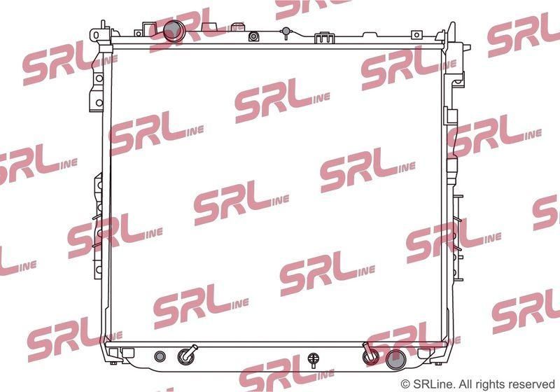 Radiator apa Toyota Sequoia 2022-, Tundra 2022-, 3.4 V6 Turbo, 708x625x26mm, AC: +/-, fagure brazat, OE 16400F4010, SRLine