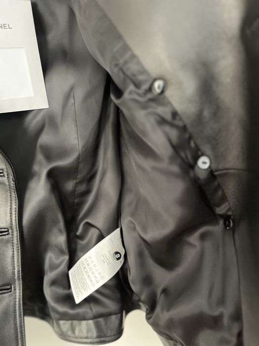 Geaca piele Chanel,  cu eticheta