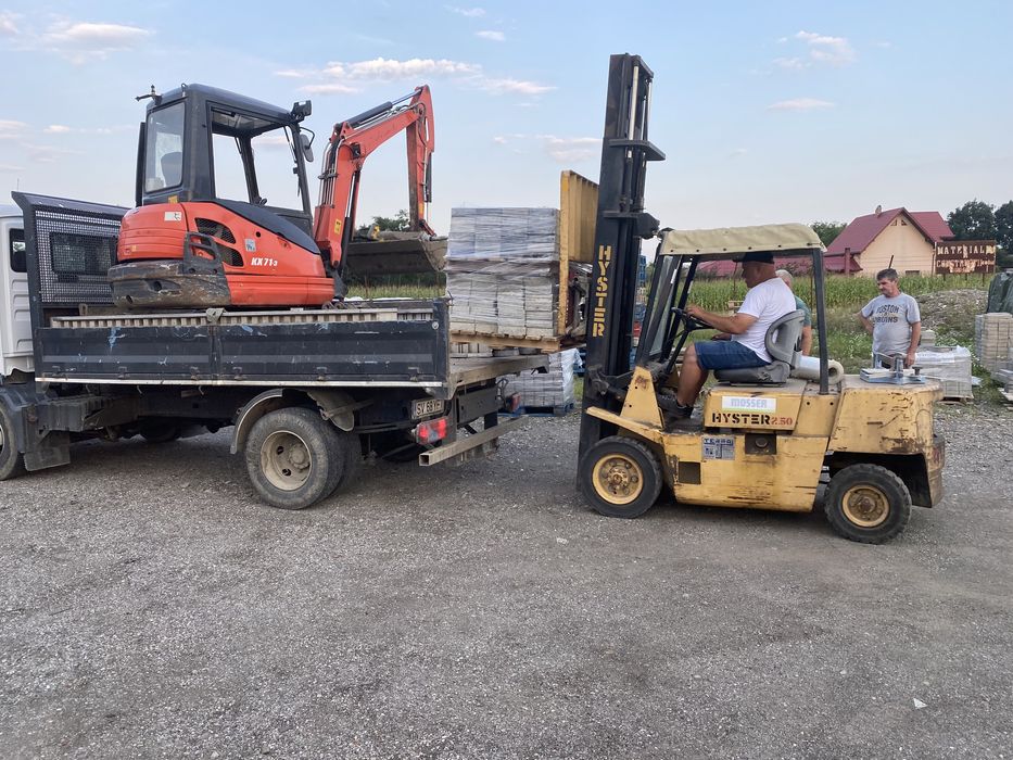 Miniexcavator dumper de inchiriat fose septice lucrari pavaje foreza