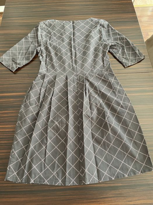 Rochie dama Dasha, gri cu dungi roz, marimea 44