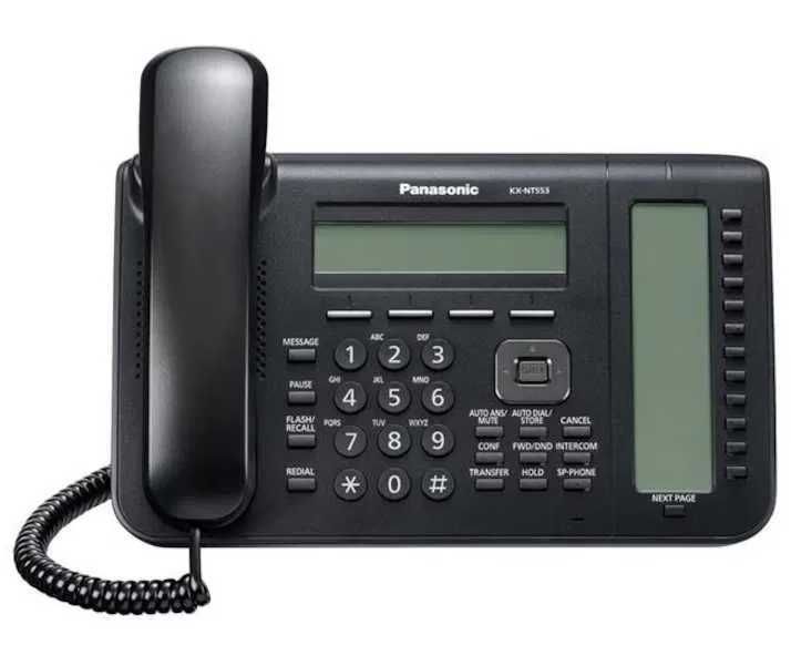 Telefon de birou IP Panasonic KX‑NT553X‑B, stare excelenta, neutilizat