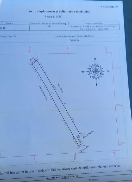 Teren cu cabana sarmasag