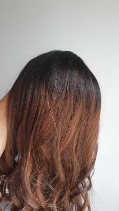 Peruca  maro cu acaju ombre 64 cm -NR 7.