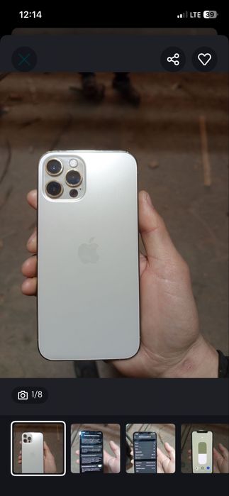 iPhone 12 pro 92 yomkost 256 GB