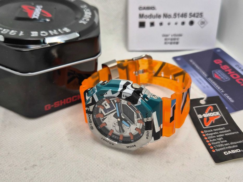 Ceas Sport Barbati Casio g shock GA2100SS METAL Limited Edition orange. Nou,Garantie 2 ani