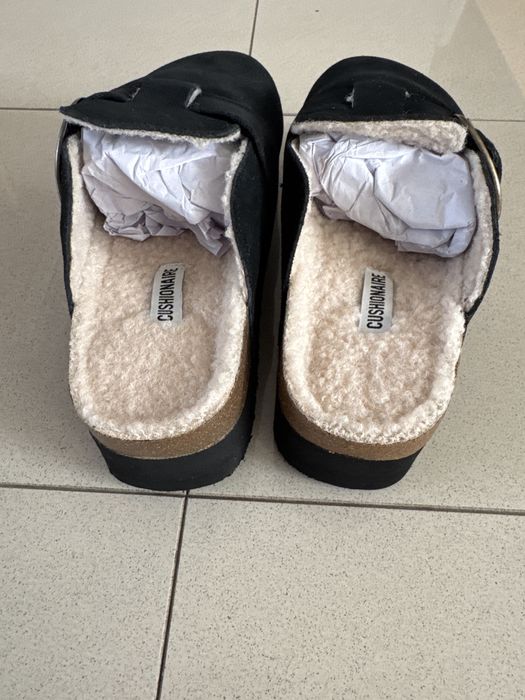 Чехли с мъхеста подплата - естествен велур - НОВИ!