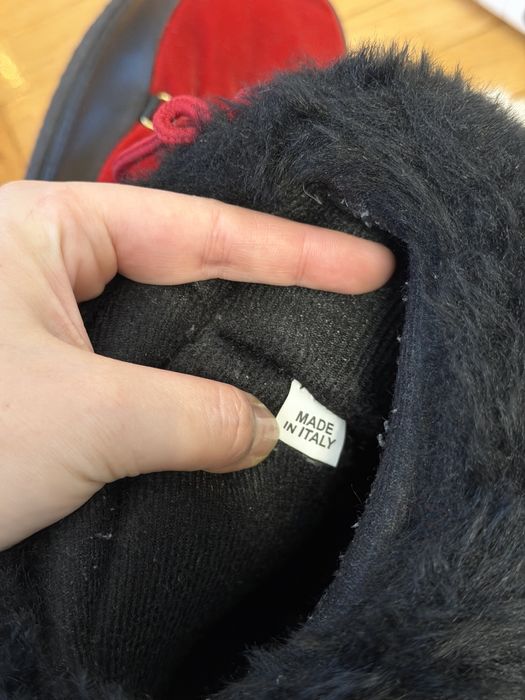 Love Moschino Moon Boots Roșu catifea negru mărimea 38-40