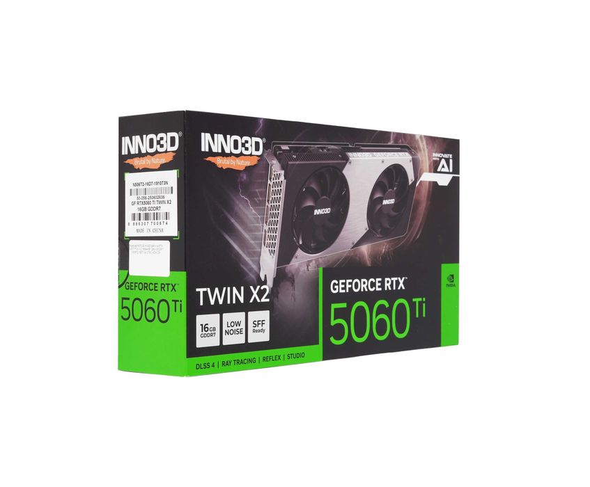 - Видеокарта Inno3D GeForce RTX 5060 Ti Twin X2 16GB