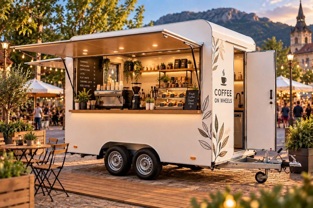 Rulota comerciala STANDARD noua, food truck, omologata RAR