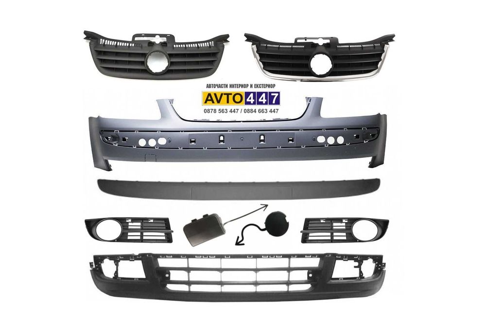 Броня маска решетка спойлер лайсна капаче Vw Touran 03-06 Caddy 04-10