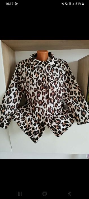 Geaca leopard primăvară nouă cu etichetă mărime 44/46
