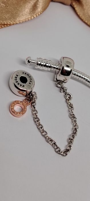 Lanț de siguranță Nou Pandora Crown Silver S925 Ale