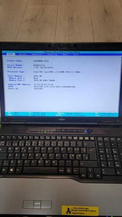 Placa de baza Fujitsu Lifebook E752 intel i3 2nd Gen