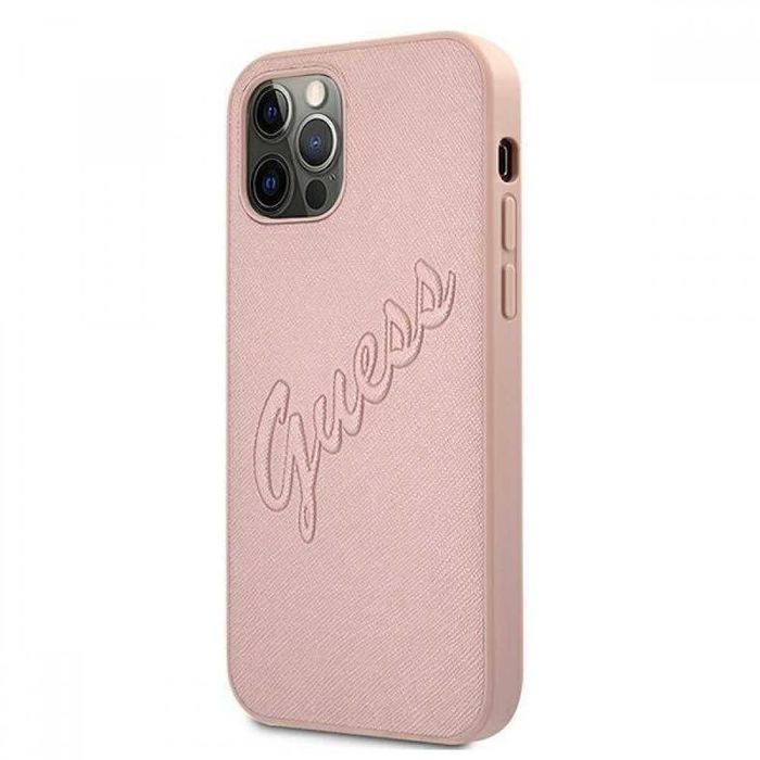 Гръб Guess Saffiano Vintage Script за iPhone 12,12 Pro,12 Pro MAX