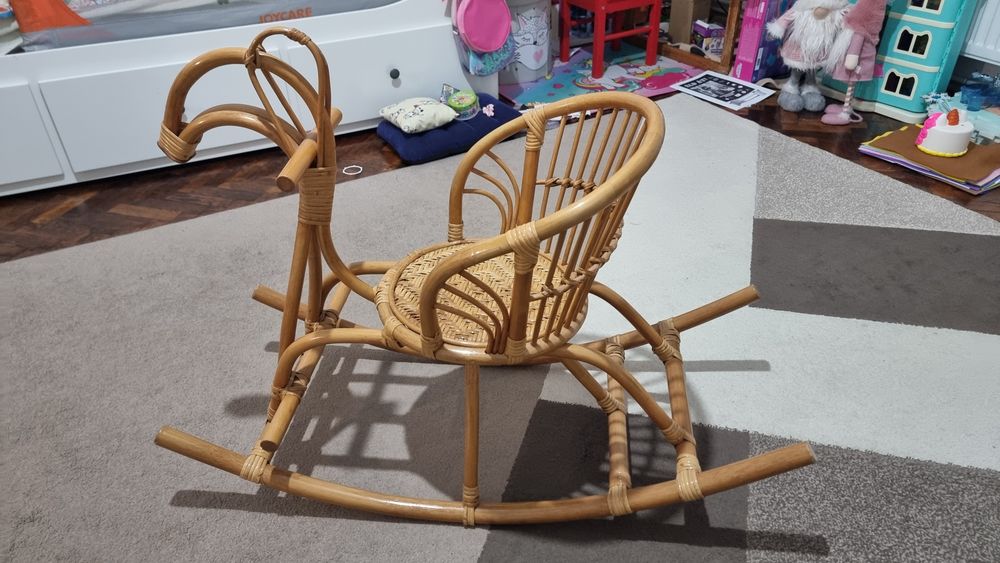 Balansoar copii calut din ratan natural