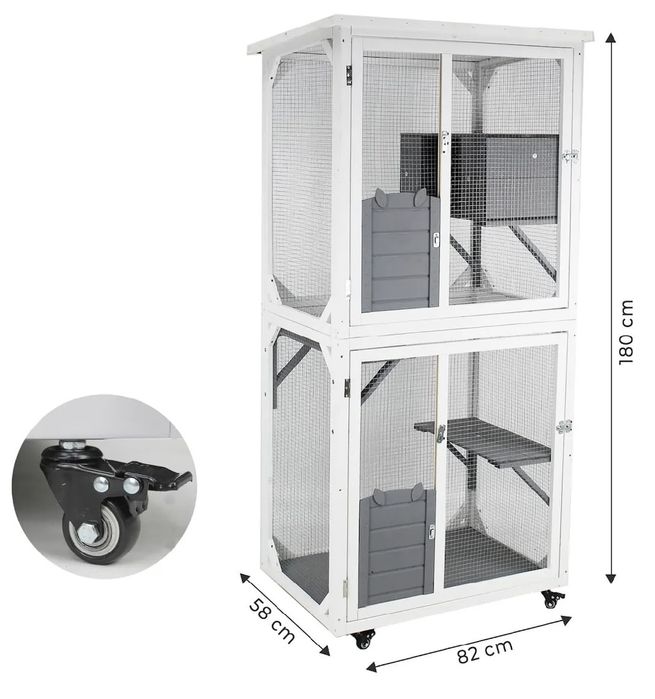 Котешко дърво клетка на колела