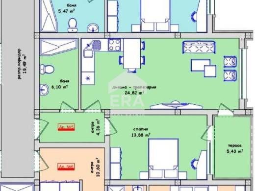 Продава се Двустаен апартамент в Хасково, Тракийски - 75 кв.м за 1 €/кв.м - Снимка #3