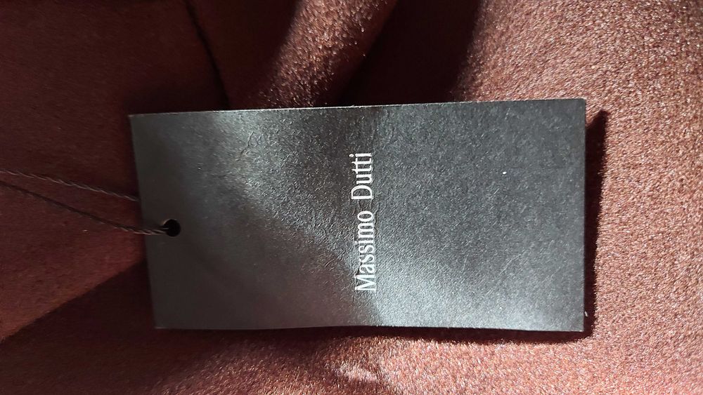 Palton maro din lână de cașmir Massimo Dutti (L) nou