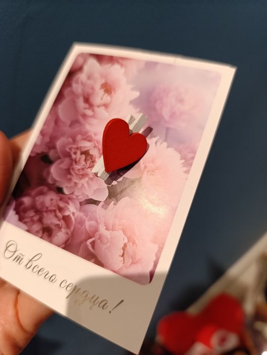 Декоративные прищепки с сердечком для открыток,подарков,поделок