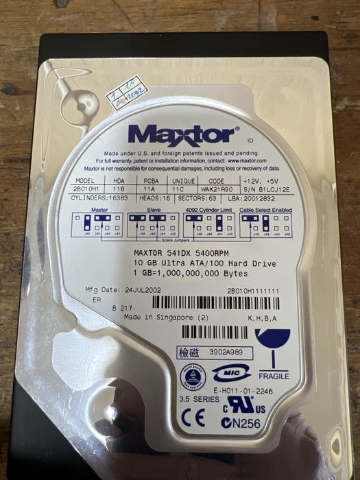 Жесткий диск HDD 10GB б/у