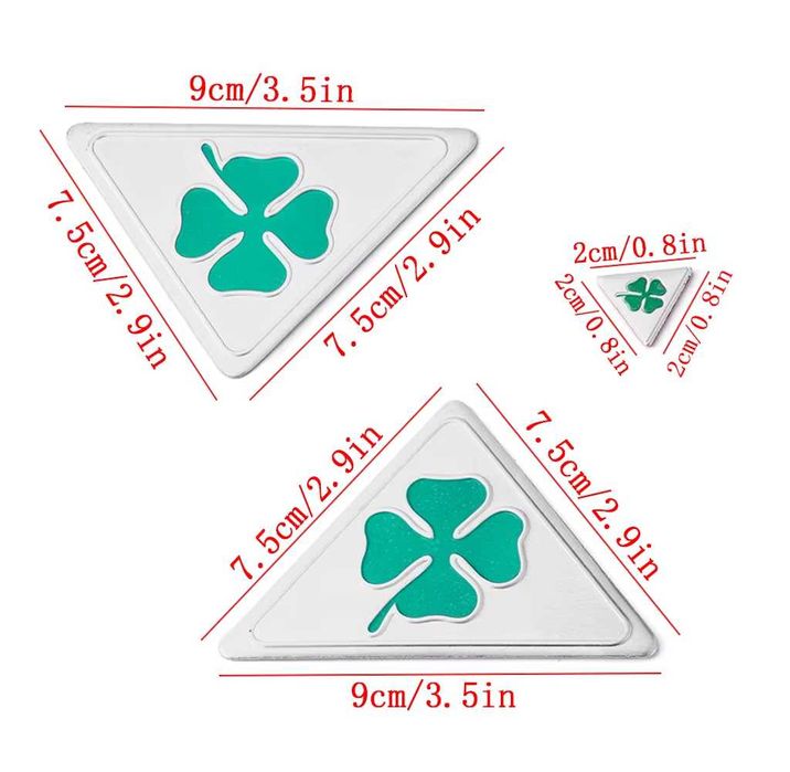 Стикери за Alfa Romeo Quatrefoil Зелен Делта Метални емблеми 3 броя