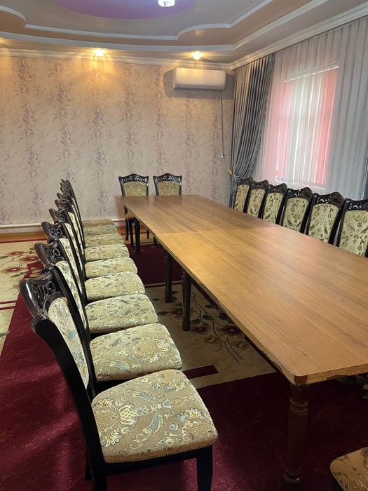 Үстел 24 орындығымен