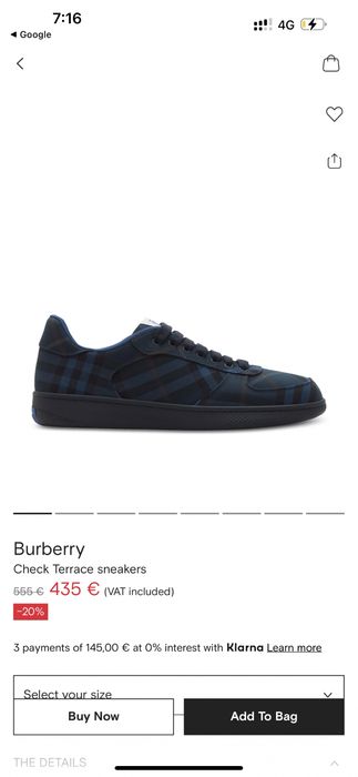 Оригинални мъжки обувки Burberry 45ти номер