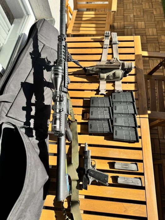 Replica Airsoft G&G SR-25 DMR (AEG) Upgradată