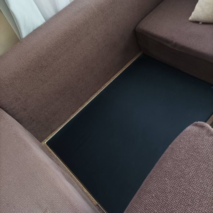 Ъглов неразтегателен диван