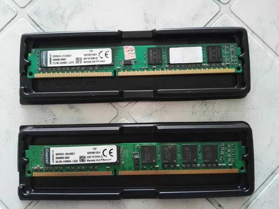 Рам памет, KINGSTON, DDR3 1600MHz, 4GB ram memory, KVR16N11/4, DESKTOP
