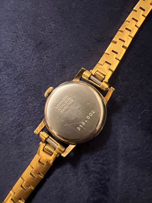 Ceas damă Tellus Swiss made placat cu aur