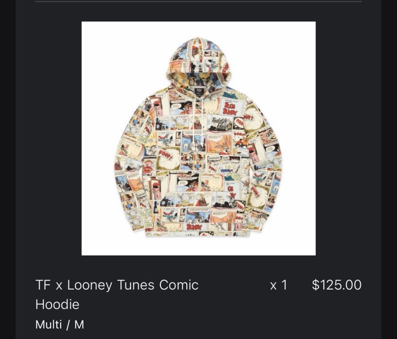 Teddy Fresh x Looney Tunes комикс суичър Comic hoodie размер М