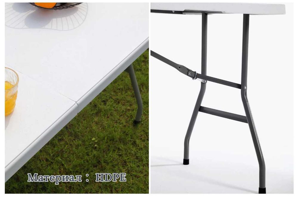 Стол туристический пластиковый складной-122x61x74см Доставка бесплатно