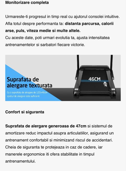 Banda alergat GO4FIT FIT200 3.5 cp