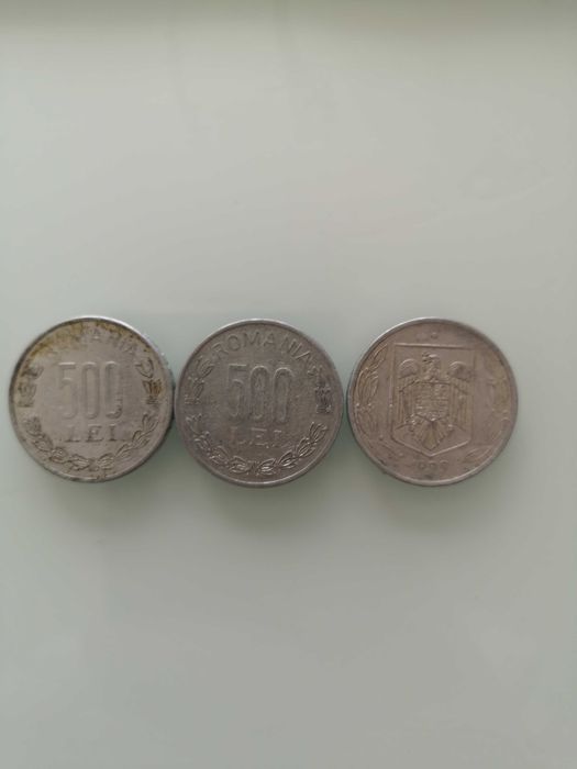 3 MONEDA 500 LEI DIN 1999