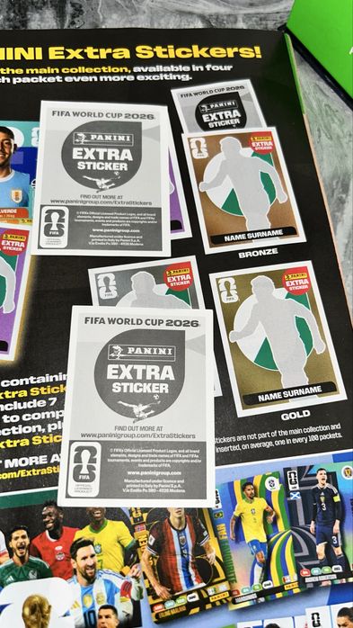 Panini Extra sticker Messi Gold+ Davies Bronze