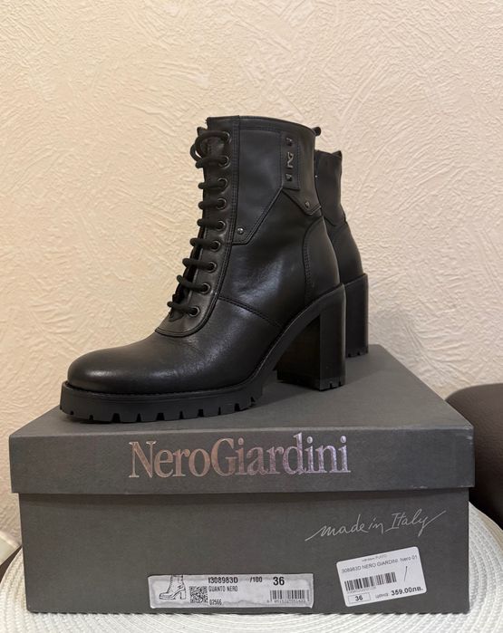НОВИ дамски боти NeroGiardini номер 36 с касова бележка и гаранция