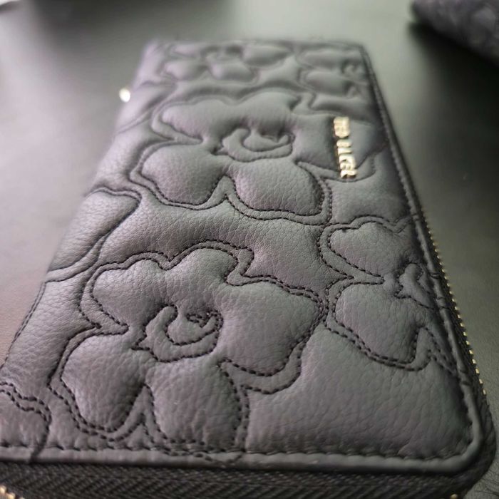 Ted Baker портмоне, черна естествена кожа, капитонирано