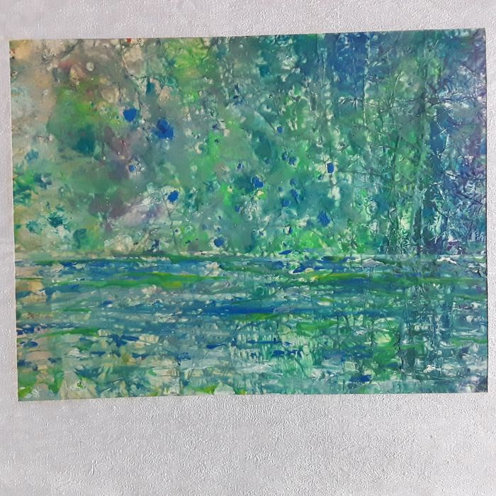 Энкаустика, восковые краски, ватман, 30×25.